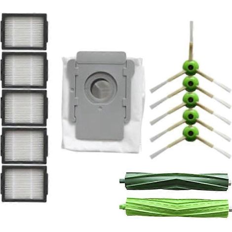 Pièces de rechange, brosses, filtres, brosses latérales compatibles avec les accessoires pour robots iRobot Roomba i7 + E5 et E6