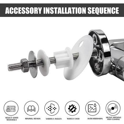Toilet Seat Hinge Replacement Parts: Stainless Steel Toilet Seat Lid Toilet Seat Cover Replacement Hinges Toilet Seat (1/2)