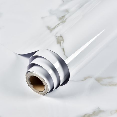 Marble Furniture Adhesive Paper, 40 x 300 cm Marble Wallpaper, Self-Adhesive Film for Kitchen and Bathroom Countertops (1/5)