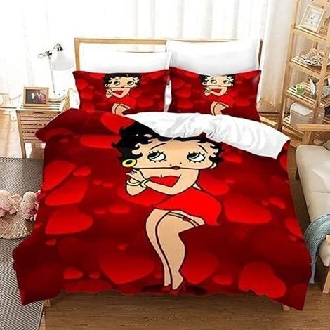 Housse de Couette - Betty Boop - 3D Imprimé - Microfibre - 220x240cm (1/4)