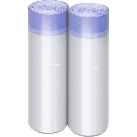 Sacs poubelle à cordon de serrage de 13 gallons (49 litres), en PEHD, parfumés, résistants et jetables, pour la cuisine, la salle de bain, la chambre et le bureau (lot de 60). (1/4)