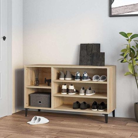 vidaXL Shoe Cabinet Sonoma Oak 102x36x60 cm Engineered Wood (1/5)
