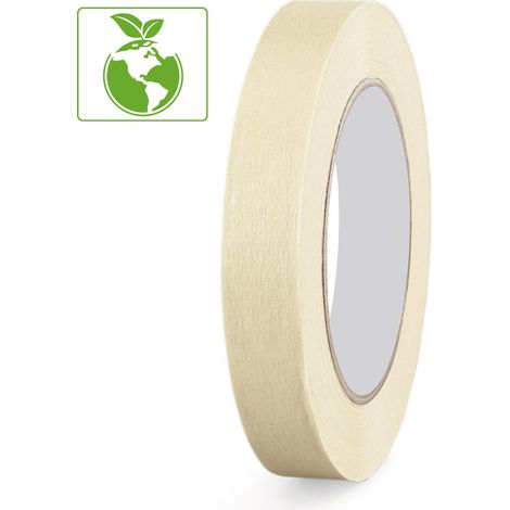 Lot de 36 Ruban papier adhésif de masquage caoutchouc naturel 25mmX50M Blanc crème