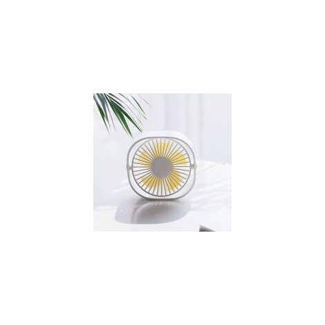 USB Mini Fan, Portable, Quiet, 3-Speed Adjustable Desk Fan, USB Powered, for Home and Office - White (1/4)