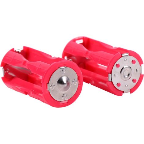 Adaptateur AAA vers C Adaptateur de Batterie AAA vers C 9 × 5 × 3 Portable 4pcs 4aaa vers C Taille Adaptateur de Convertisseur de Batterie Parallèle Boîtiers Boîte Rouge (1/5)