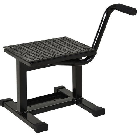 DURHAND CAVALLETTO ALZAMOTO IN ACCIAIO MAX 150KG CON SUPERFICIE IN GOMMA E MANOVELLA. 48X34X43 CM. NERO (1/5)