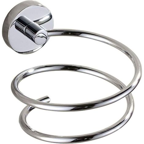 sèche Cheveux Rack en Acier Inoxydable Chrome plaqué Argent installé en Chambre à Coucher, sanitaires et de Salle de Bain (1/5)
