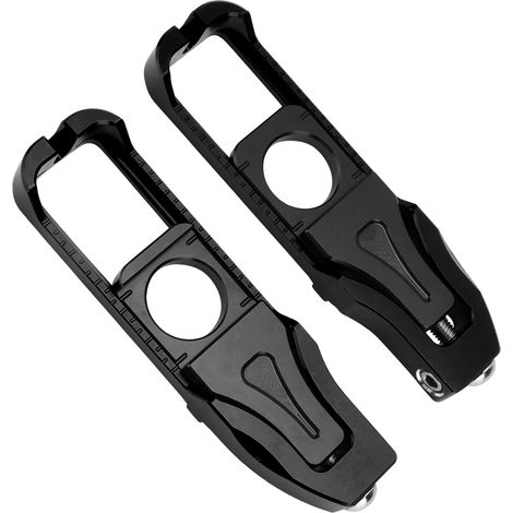Verstellbare Motorrad-Kettenspanner, links und rechts, Ersatzteil für Yamaha YZF R6 2017–2020, schwarz, robustes Verstellset (1/5)