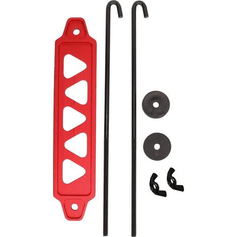 Kit de Support de Batterie de Voiture, Support de Montage de Batterie Résistant à l'oxydation Longue Durée en Alliage d'aluminium pour Batteries 21 21R 22F 22HF 22R (rouge) (1/5)