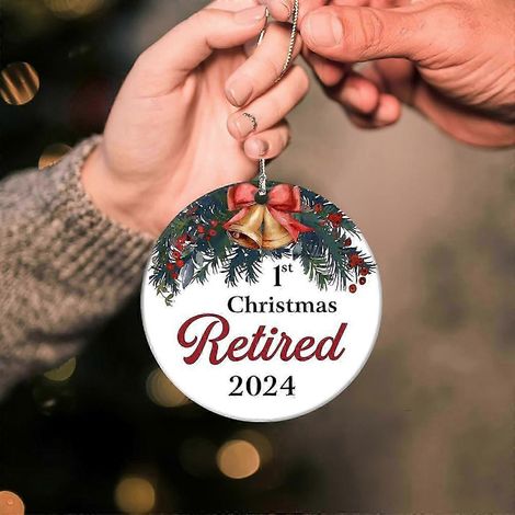Décorations de Noël pour la retraite - Ornements de Noël - Pendentif de Noël rond en acrylique, ornement religieux à suspendre au sapin de Noël pour la maison (1/5)