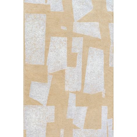 Tapis intérieur extérieur beige jacquard antidérapant - 140 x 200 cm (1/5)