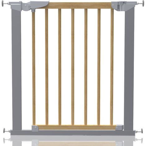 Safetots Beechwood and Metal Pressure Fit Safety Stair Gate, 71.3cm - 77.6cm, Safety Gate for Baby, Stylish Design (1/3)