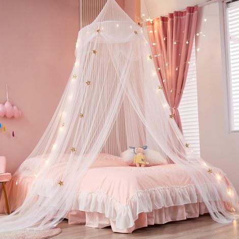 Couvre-lit pour fille avec lumière, rideau de berceau Venus Princess, moustiquaire extra large, couverture de lecture pour enfant, garçon, lit simple, lit queen size, tissu ignifuge (1/5)