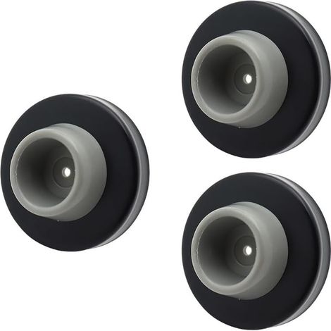 3-teiliger Türstopper, Wandschutz für Türgriffe, schwarzer Türstopper, Türgriffblock
