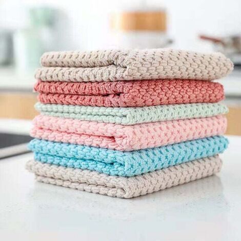 6 Chiffon de Nettoyage en Microfibre Multifunction pour la Salle de Bain Maison Cuisine Bureau Voiture Moto,Multicolore,30 x 30 cm (1/4)