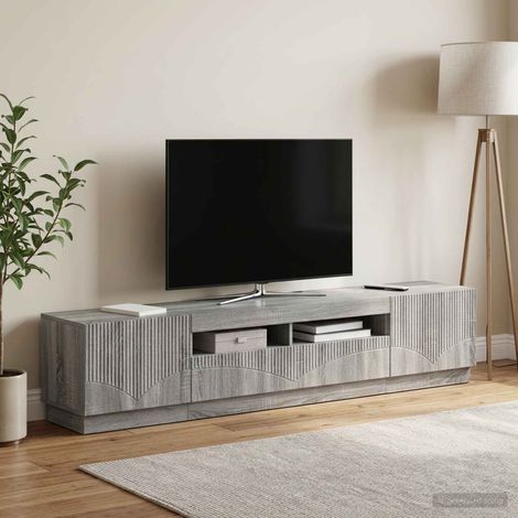vidaXL LED TV Cabinet HOORN 3 pcs Grey Sonoma Engineered Wood (1/5)