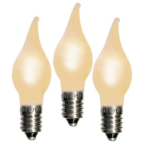 Lot de 3 lampes de Noël/de l'Avent en forme de bougie. LED E10 3V 0,06W GRIS (1/4)