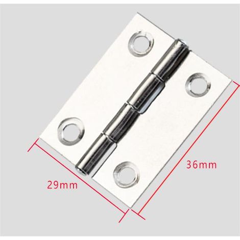 Bisagra de puerta de acero inoxidable para muebles de hogar, 10 Uds., larga, 36mm x 29mm, MINKROW (1/4)