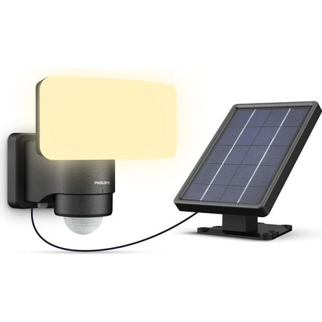 Philips LED Tylus 929004632301 Solar-Außenwandleuchte mit Bewegungsmelder LED 6 W Schwarz (1/3)