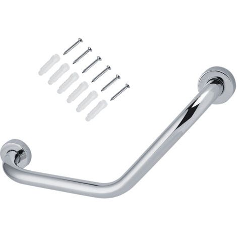 Barre d'appui Douche SUS304 Inox Poignée de Baignoire Porte Serviette Barre d'appui Salle de Bain pour Personnes Âgées/Enceinte 135°