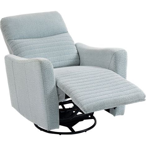 360° verstellbarer Relaxsessel mit Fußstütze, drehbar, 82 x 90,5 x 101 cm, graublau (1/5)