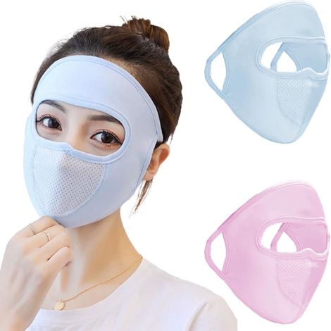 Masques de cyclisme (2 pièces) - Respirants et offrant une protection UV - Légers, respirants et évacuant l'humidité - Conviennent pour l'été, la randonnée et la pêche (1/5)
