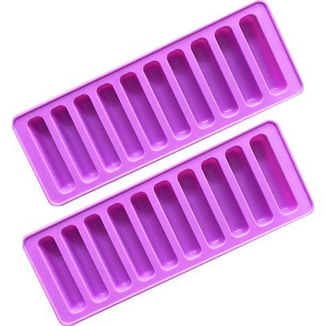 Silikon-Backformen-Set (2 einzeln), 25,5 x 9,5 x 1,8 Zentimeter, jede Form 10, ein Formhohlraum (1/5)