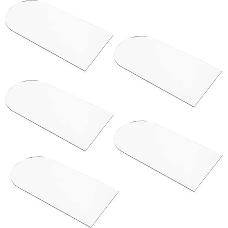 Feuille de miroir acrylique irrégulière à faire soi-même pour miroir cosmétique 5 pièces argent (1/5)