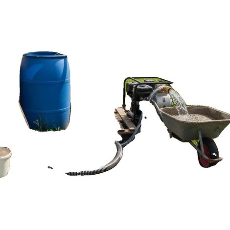 Tuyau d'eau, plastique durable, comprend des raccords en laiton, vert armée (1/2)