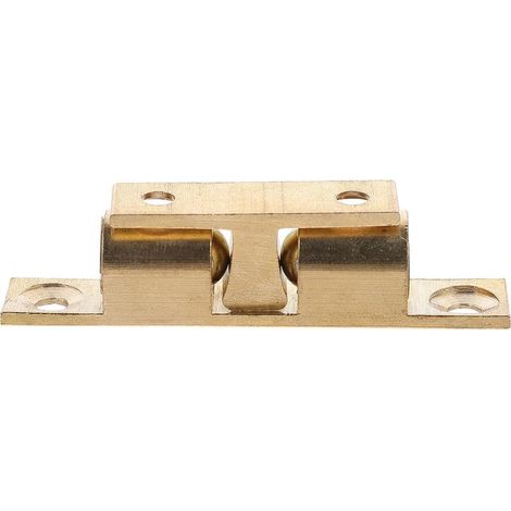Serrure à bille en cuivre plaqué or pour armoire, 1 jeu (1/5)