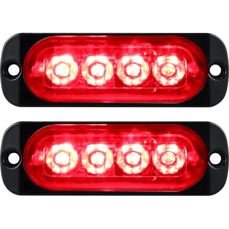 Feu de Penetration Lumière Stroboscopique 12V 24V Rouge Auto (1/5)