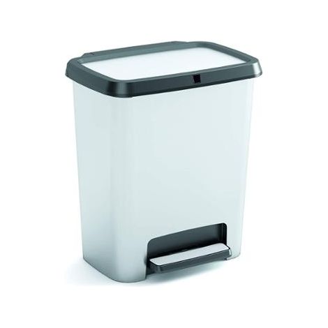 KIS Compatta Style pattumiera a pedale argento 25 l (1/2)