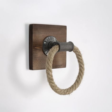 Toallero de pared de madera y metal Hearth (1/5)