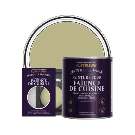 Peinture pour Faïence de Cuisine, Finition Mate - Vert Sauge (1/2)