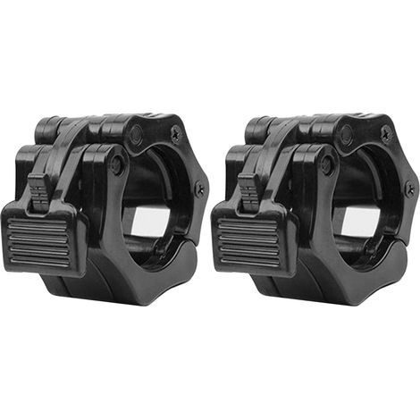 2PCS Pinces d'haltères 50MM Noir antidérapant en plastique, clips pour haltères fitness musculation (1/5)