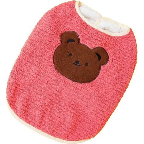 Débardeur pour chien à motif ours mignon, très élastique, élégant et confortable, rouge, taille S. (1/2)