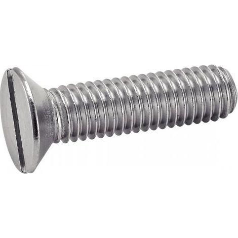 Vis à métaux tête fraisée fendue inox - Longueur: 60 - Qualite Inox: A2 - Diamètre: 5