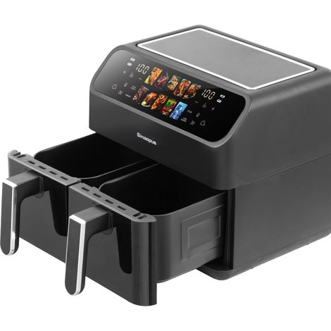 Friteuse à air chaud XXL 9L avec double panier et écran LED – Température réglable 80-200°C (1/5)