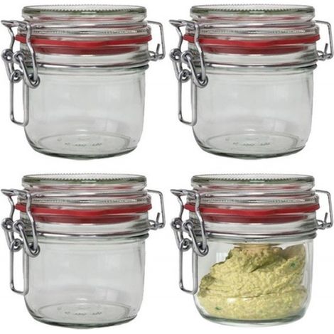 Einmachgläser/Konservierungsgläser - 8er-Set - Glas - 125 ml - Clipverschluss - Transparent - Vorratsgläser (1/3)