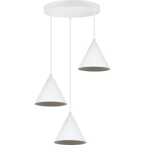Soho weiße Pendelleuchte, 3-flammig, 14 cm, E14 (1/5)