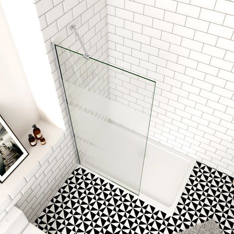 Doccia Walk In Parete Doccia 60x190 cm Vetro da 6 mm Temperato Semi Satinato Anticalcare Barra di Supporto Snodabile da 45 cm (1/5)