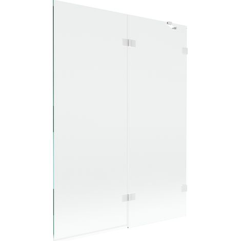 Mexen Lunar Duschwand 2-flügelig rechts 130 x 150 cm, transparent, weiß - 897-130-100-20-00-P (1/5)