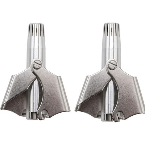 Nose Ear Trimmer, 2 PCS Manual Nose Trimmer, Nose Hair Trimmer, Stainless Steel Washable Nose Hair Trimmer for Men and Women (1/5)