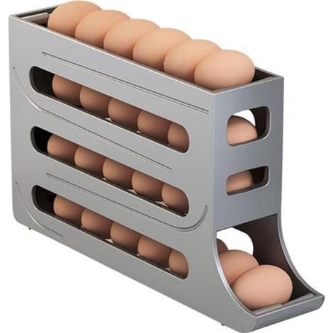 Distributeur d'œufs - MARQUE - 4 niveaux - PP de haute qualité - Rangement efficace - Design compact (1/4)