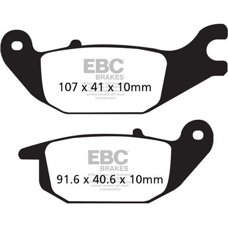 EBC SFA343 Roller-Bremsbeläge (Satz für 1 Bremsscheibe)