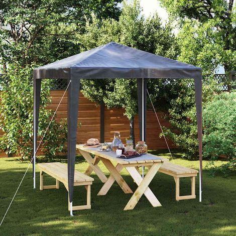 Tente de fête-Tente de réception professionnelle 2x2 m Anthracite (1/5)