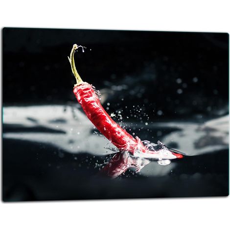 Schneidebrett aus Glas, 52 x 40 cm, Chilischote (1/5)