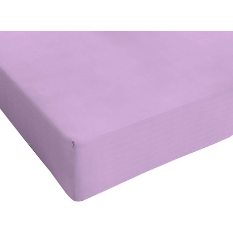 Italian Bed Linen Max Color Lenzuolo sotto Matrimoniale Maxi, 100% Cotone, Lilla, 2 Posti Maxi (1/3)