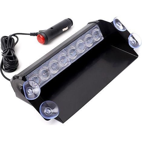 Auto-LKW-Blitzlicht mit 8 LEDs und Saugnapf für die Frontscheibe, Verkehrswarnleuchte