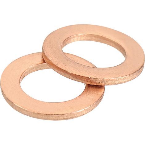 M6 Rondelle Plate, 25 Pcs Rondelles Plates à Anneau en Cuivre 10mm OD Joint d'Étanchéité en Métal pour Vis, Boulons, Écrous (1/5)